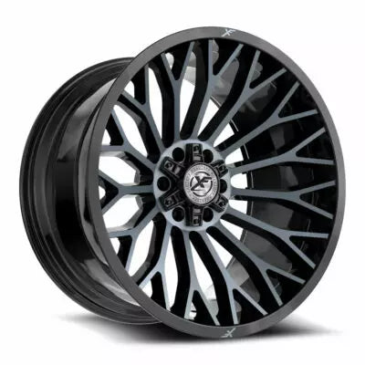 XF-237 20×10 6×135 6×139.7 -12 Cb 106.4 Gloss Black & Machined Titanium Double Dark Tint