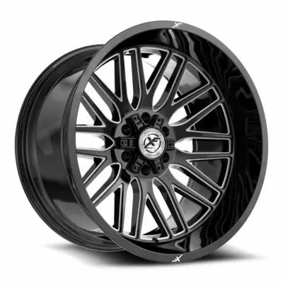 XF-240 24×14 6×135 6×139.7 -76 Cb 106.4 Gloss Black & Milled