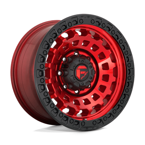 Fuel 1PC D632 ZEPHYR CANDY RED W/ BLACK BEAD RING 17X9 5X5.0 ET -12 CB 71.5