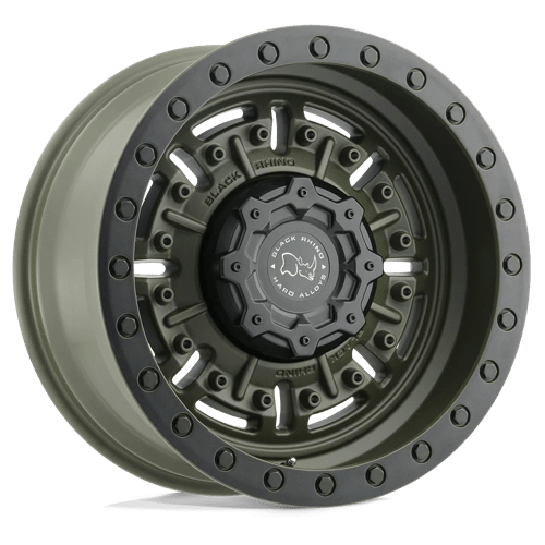 Black Rhino Hard Alloys ABRAMS OLIVE DRAB GREEN 20X9.5 5X5.0 ET -18 CB 71.5