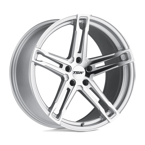 TSW MECHANICA SILVER W/ MIRROR CUT FACE 20X9 5X120 ET +15 CB 76.1