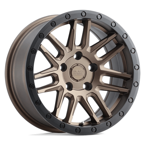 Black Rhino Hard Alloys ARCHES BRONZE W/ BLACK RING 17X8 5X4.25 ET +30 CB 76.1