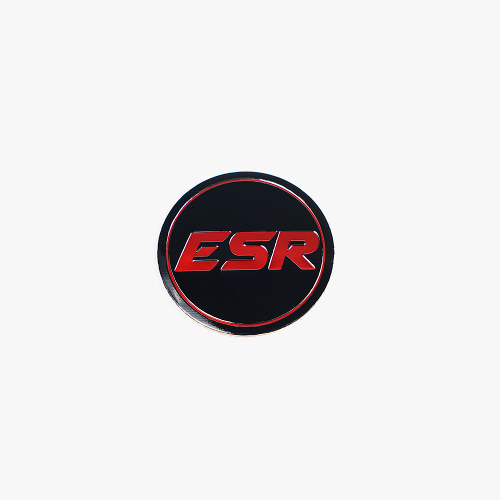 SR08 LOGO BLACK WITH RED ESR SILVER CAP