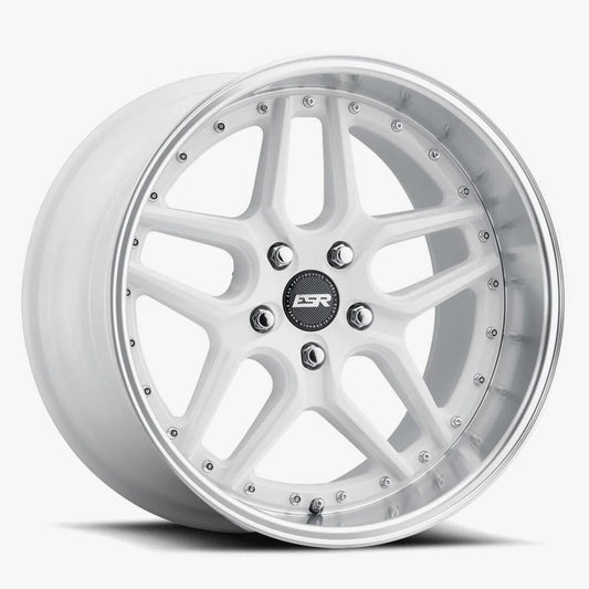 18X10.5 5X120.6 (CUSTOM DRILL) +22 72.56 GLOSS WHITE MACHINE LIP CS15 80551422 CS15WHT-ML 5X120.6