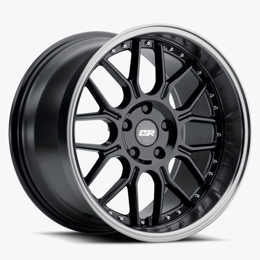 18X8.5 5X120 (Custom Drill) +35 72.56 GLOSS BLACK MACHINE LIP CS18