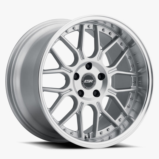 18X8.5 5X108 (Custom Drill) +35 72.56 HYPER SILVER MACHINE LIP CS18