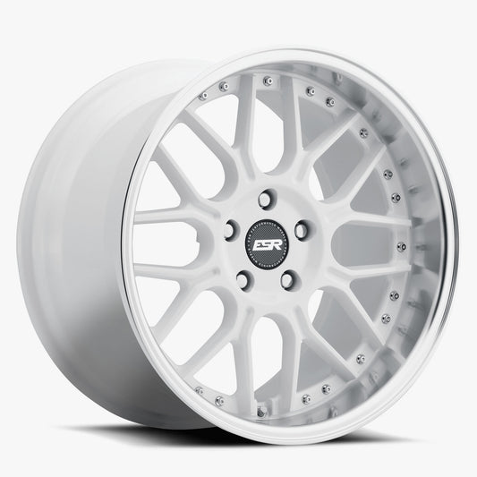 18X8.5 5X110 (Custom Drill) +35 72.56 GLOSS WHITE MACHINE LIP CS18
