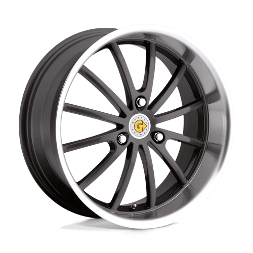 Genius DARWIN GUNMETAL W/ MIRROR CUT LIP 15X5.5 3X112 ET +25 CB 57.1