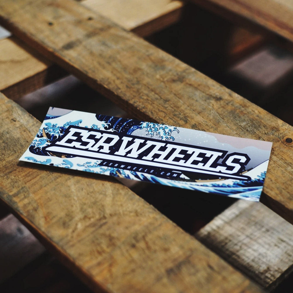 ESR SLAP DECAL JAPANESE WAVES 8"X3"