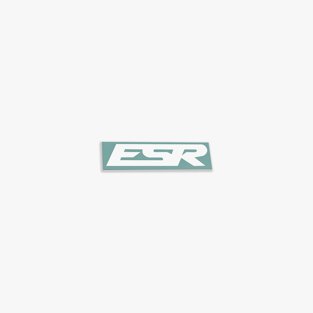SMALL ESR DECALS SILVER 1 QTY = 2 PIECES 5.25"X1.5"