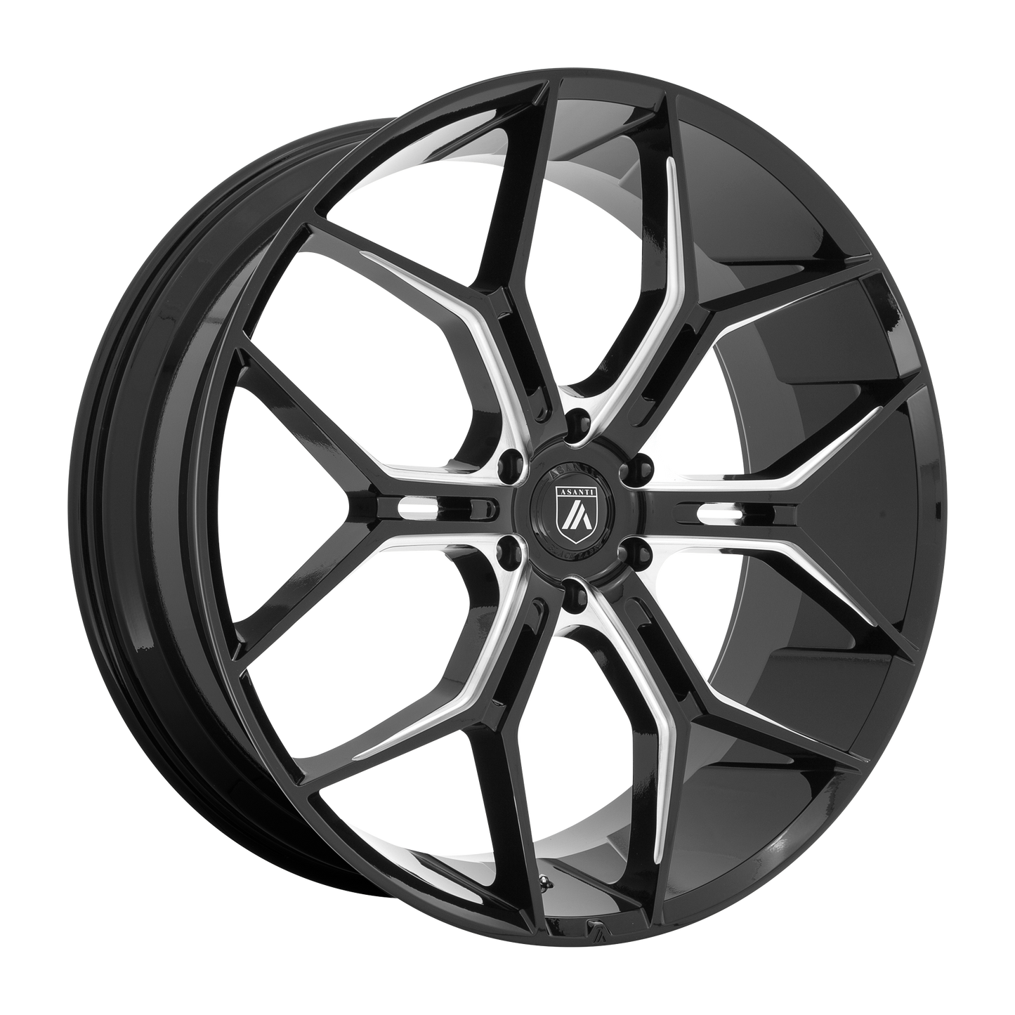 Asanti Black ABL-38 MONARCH TRUCK GLOSS BLACK MILLED 24X10 6X5.5 ET +20 CB 106.1