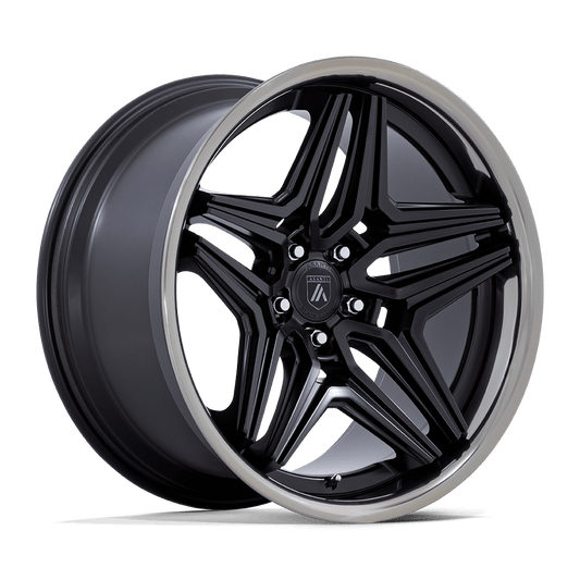 Asanti Black AB046 DUKE SATIN BLACK W/ DDT LIP 22X10.5 5X115 ET +18 CB 72.56