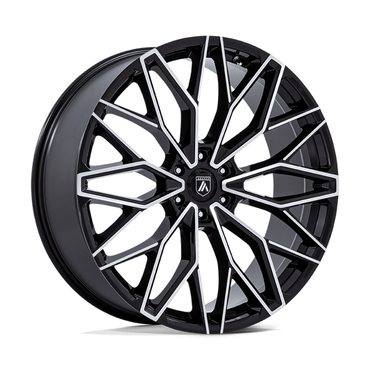 Asanti Black AB050 MOGUL 6 GLOSS BLACK MACHINED 24X10 6X5.5 ET +30 CB 106.1