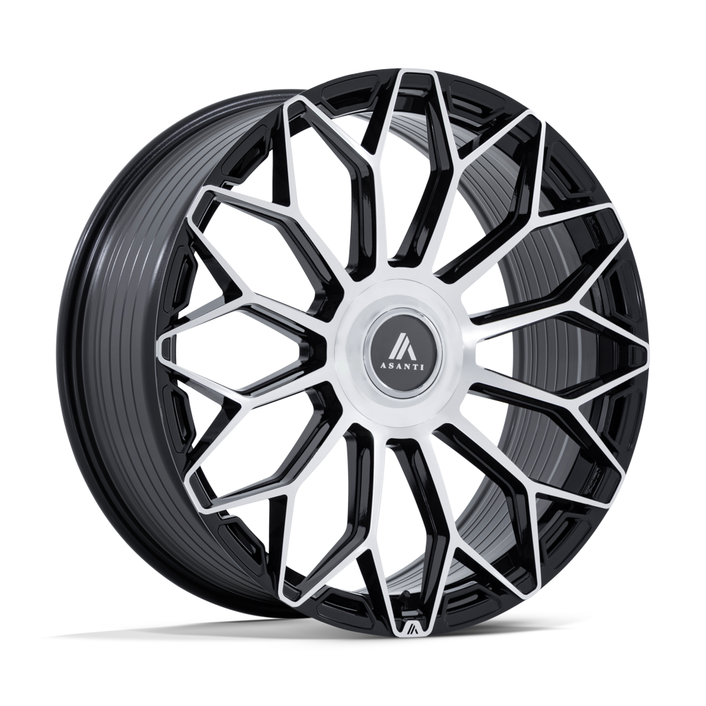 Asanti Black AB051 ENVOY GLOSS BLACK W/ MACHINED FACE 22X10 6X5.5 ET +20 CB 78.1