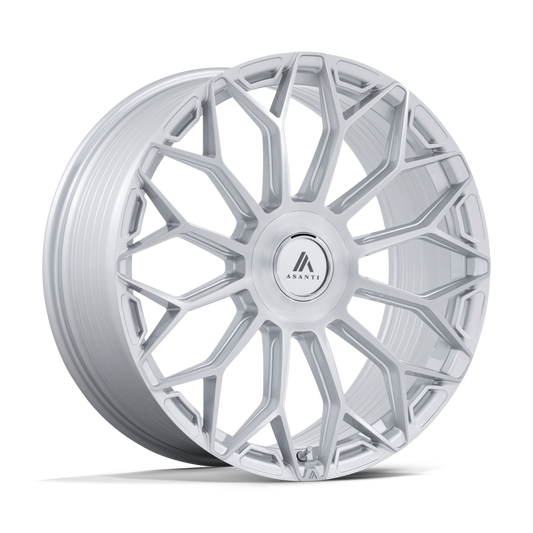 Asanti Black AB051 ENVOY GLOSS SILVER W/ BRUSHED FACE 22X9 5X112/120 ET +20 CB 72.56