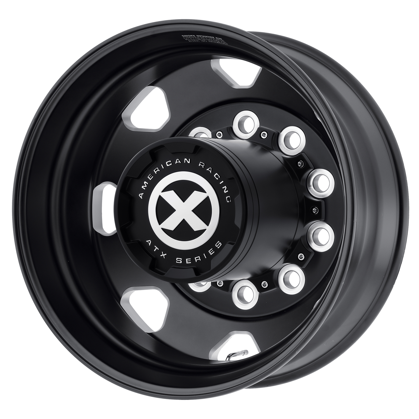 ATX AO401 OCTANE SATIN BLACK MILLED 22.5X9 10X11.25 CB 220.1