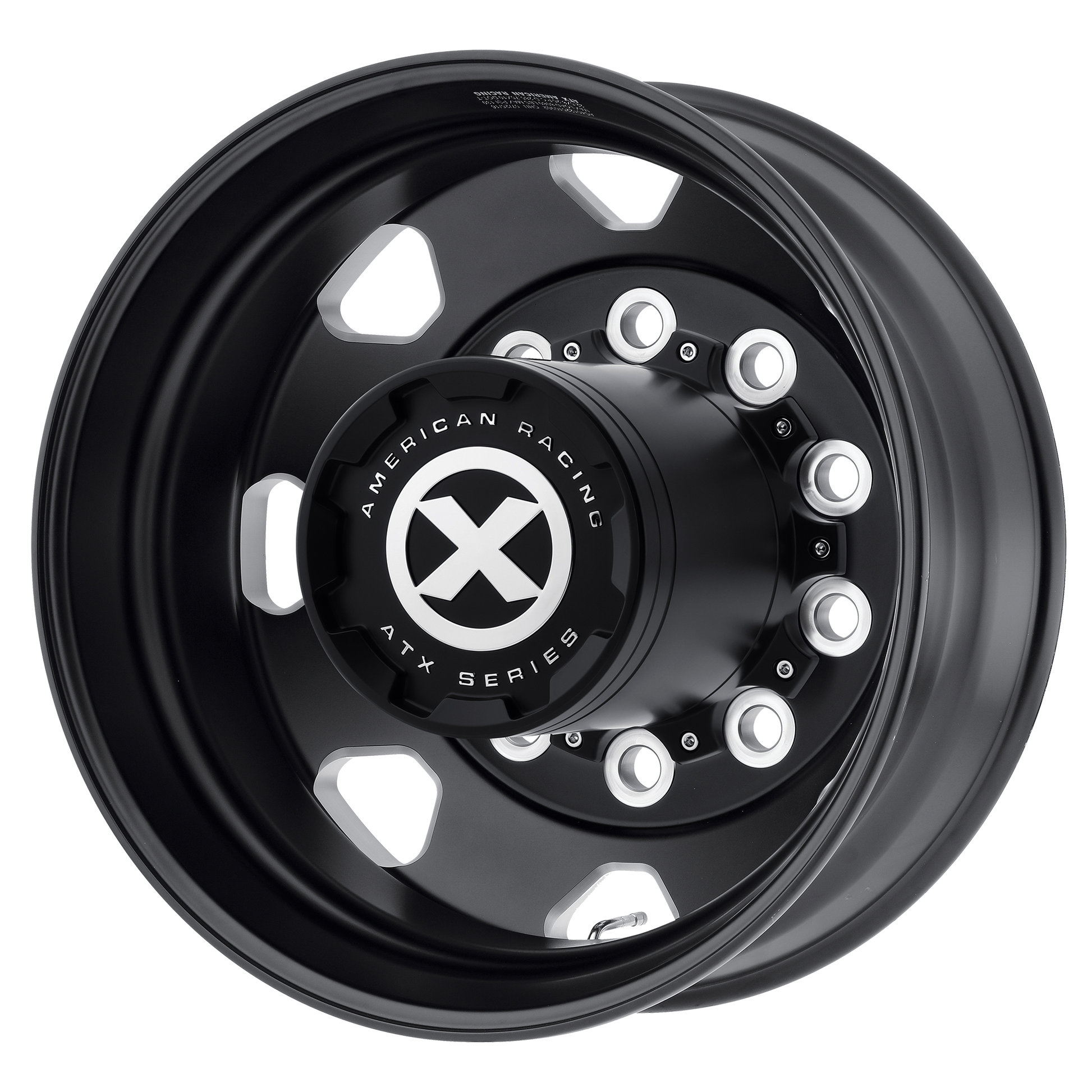 ATX AO401 OCTANE SATIN BLACK MILLED 22.5X9 10X11.25 CB 220.1