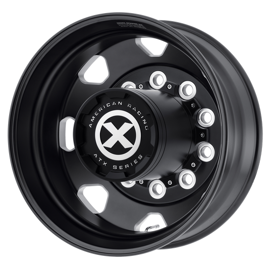 ATX AO401 OCTANE SATIN BLACK MILLED 22.5X9 10X11.25 CB 220.1