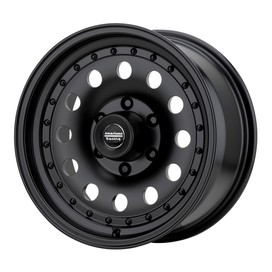 American Racing AR62 OUTLAW II SATIN BLACK 15X7 5X4.75 ET +50 CB 70.3