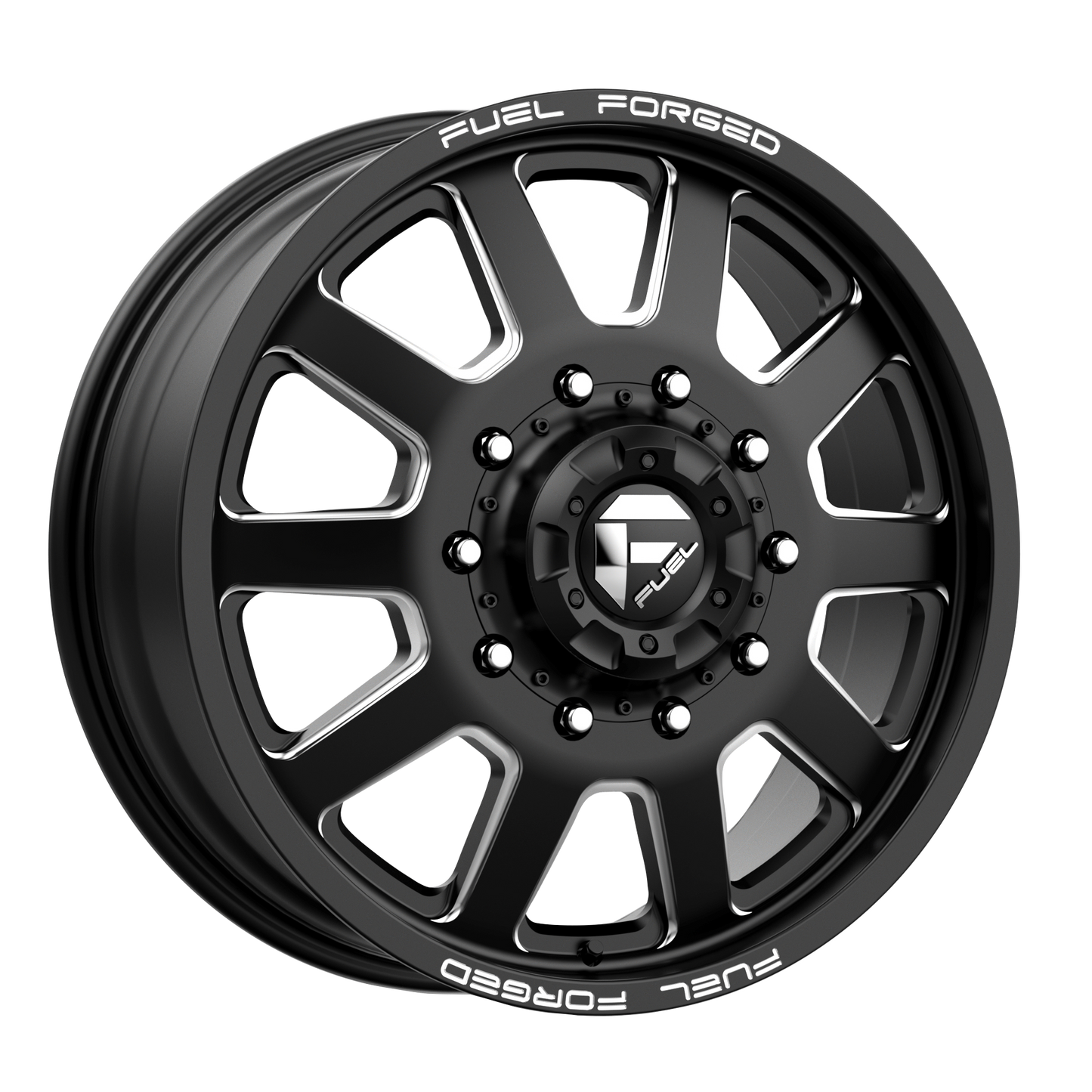 Fuel Mono DE09 FF09D MATTE BLACK MILLED 24X12 10X170 ET -50 CB 125.1