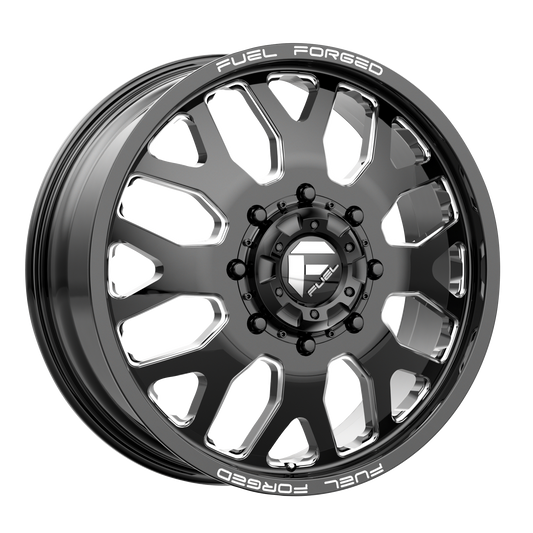 Fuel Mono FF19 GLOSS BLACK MILLED 24X8.25 8X6.5 ET -265 CB 121.5