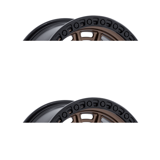 Fuel UTV FV832 CYCLE UTV MATTE BRONZE W/ MATTE BLACK LIP 15X7 4X156 ET +10 CB 115.1