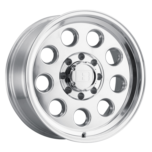 Level 8 HAULER POLISHED 16X8.5 5X5.0 ET -25 CB 71.5