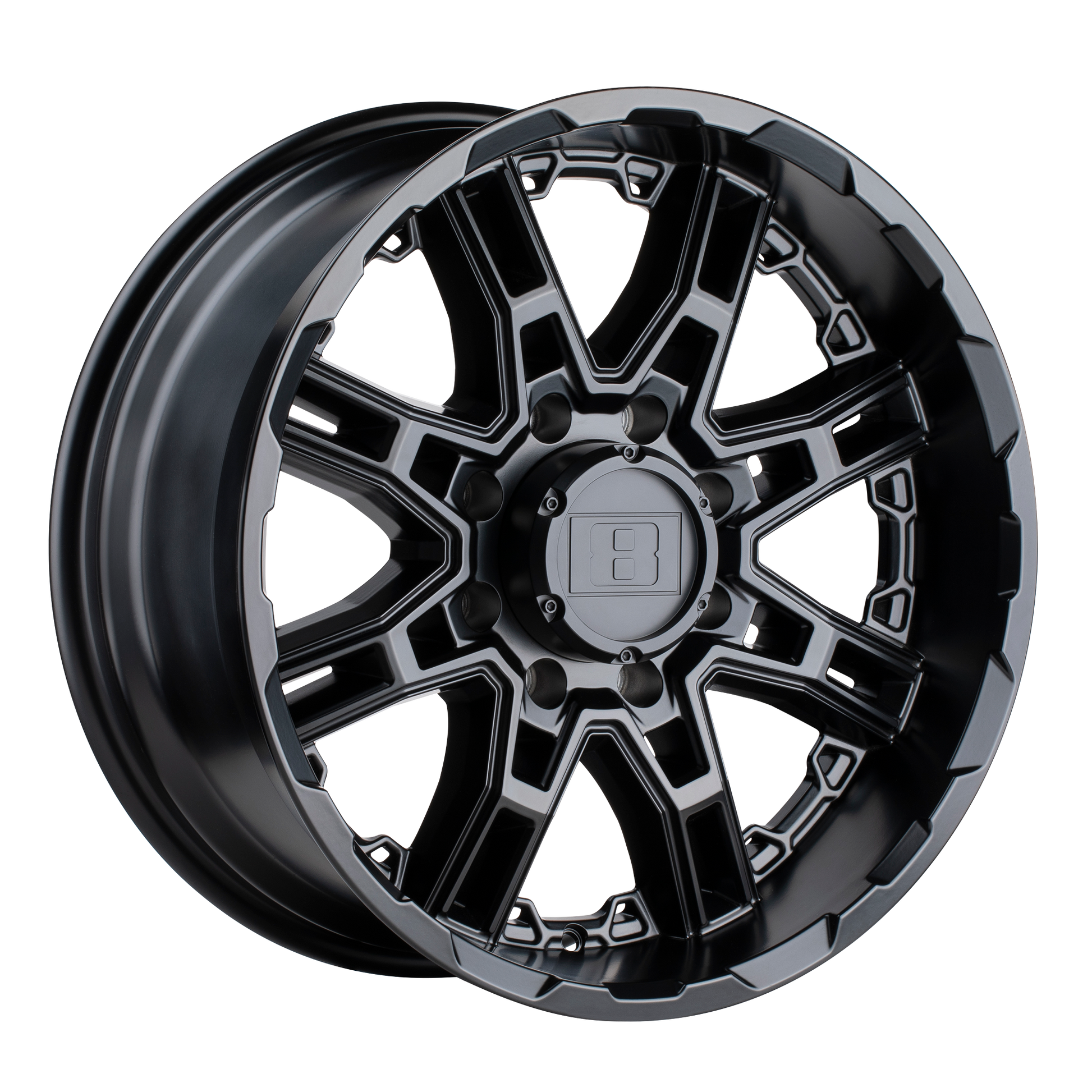 Level 8 SLINGSHOT MATTE BLACK 16X8.5 6X135 ET +10 CB 87.1