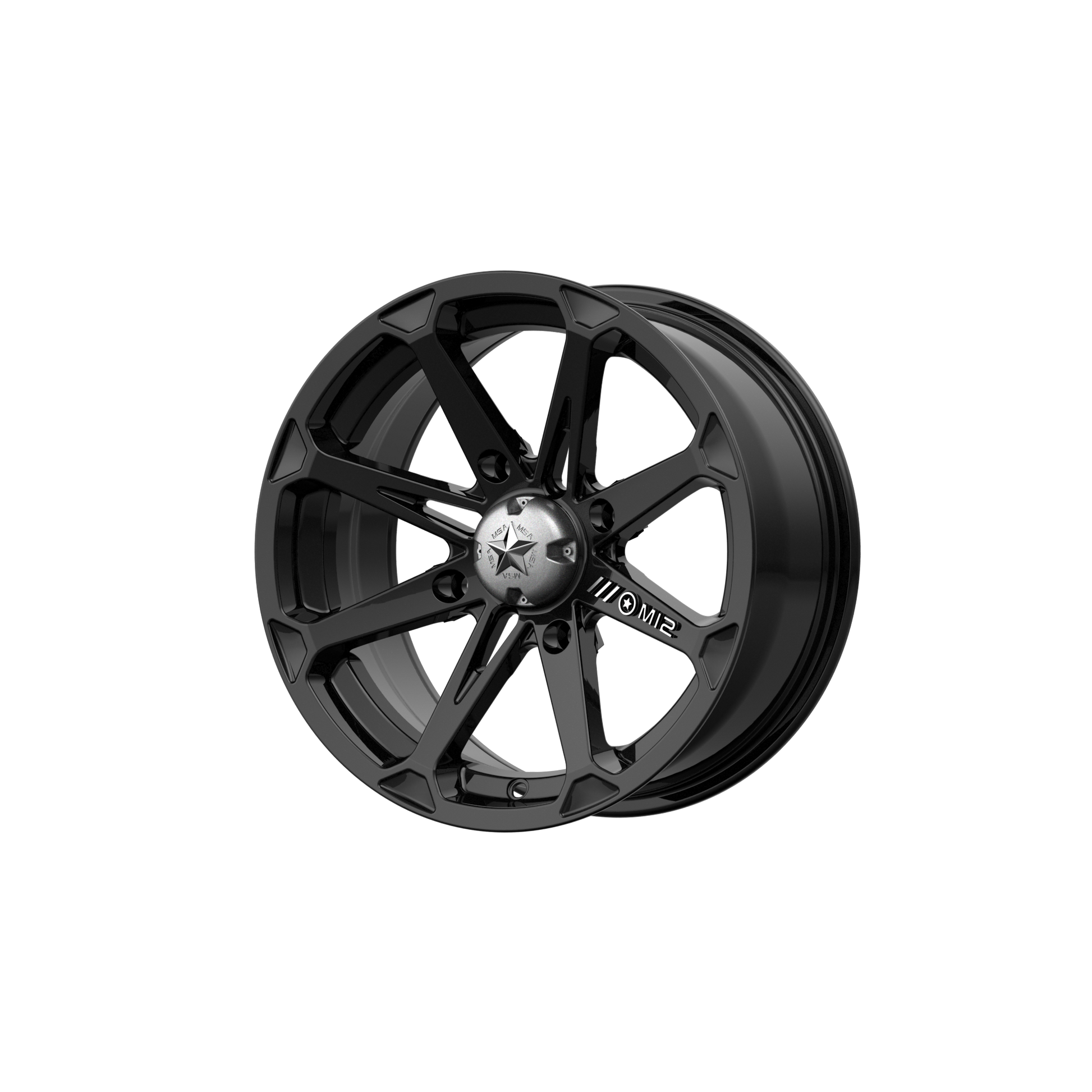 MSA Offroad Wheels M12 DIESEL UTV GLOSS BLACK 14X7 4X137 ET +10 CB 112.1