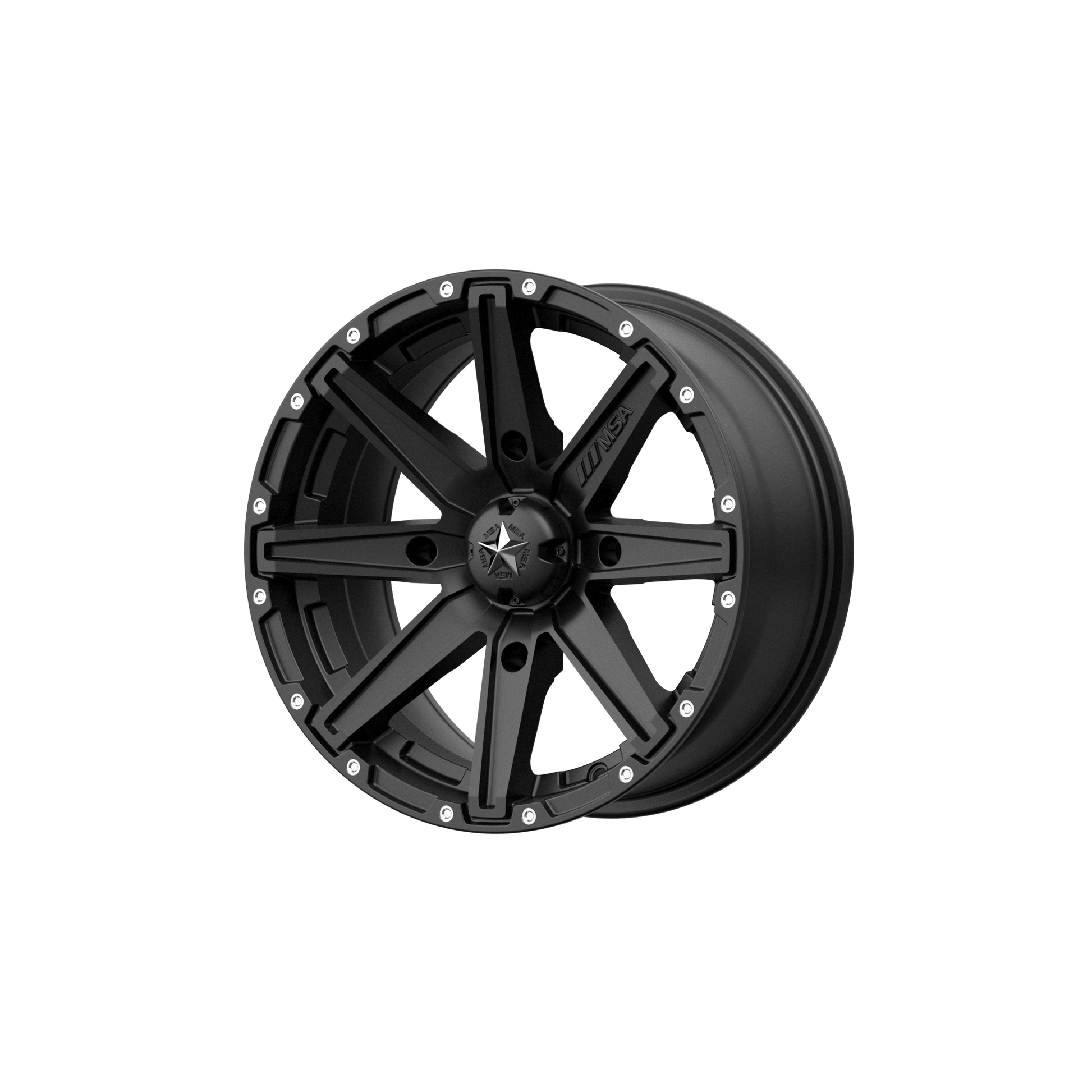 MSA Offroad Wheels M33 CLUTCH UTV SATIN BLACK 15X7 4X156 ET +10 CB 132