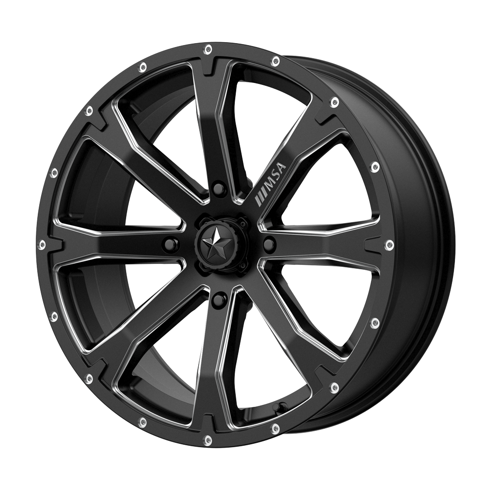 MSA Offroad Wheels M42 BOUNTY UTV SATIN BLACK MILLED 15X7 4X156 ET +10 CB 132