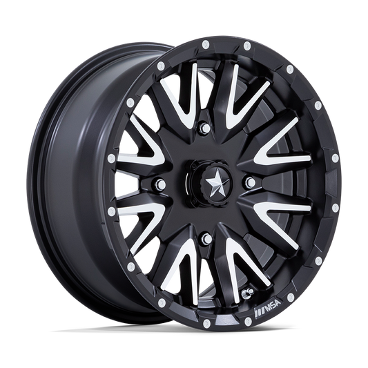 MSA Offroad Wheels M49 CREED UTV MATTE BLACK MACHINED 15X7 4X156 ET +10 CB 115.1