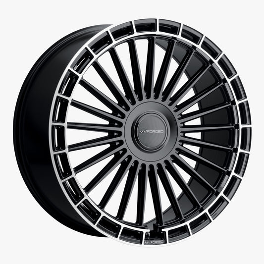 24X10.0 5X112 +30 GLOSS BLACK DIAMOND RING MVF40 41051230 MVF40DRGB-P1