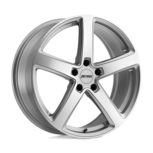 Petrol P2A SILVER W/ MACHINED CUT FACE 19X8 5X120 ET +35 CB 76.1
