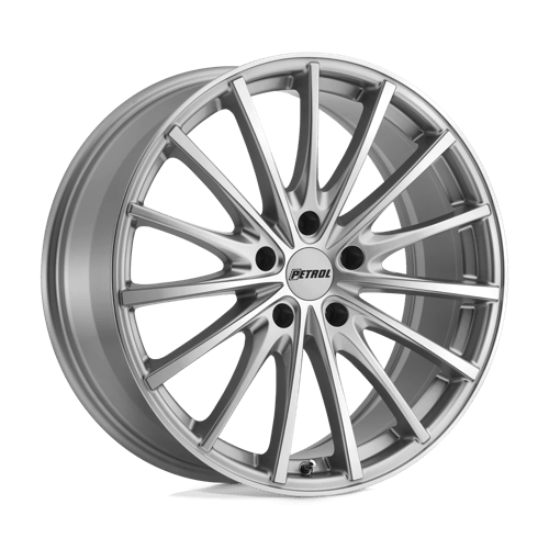 Petrol P3A SILVER W/ MACHINED CUT FACE 17X8 5X4.5 ET +40 CB 76.1