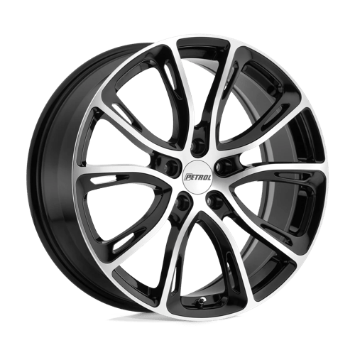 Petrol P5A GLOSS BLACK W/ MACHINED CUT FACE 17X7.5 5X4.25 ET +40 CB 72.1