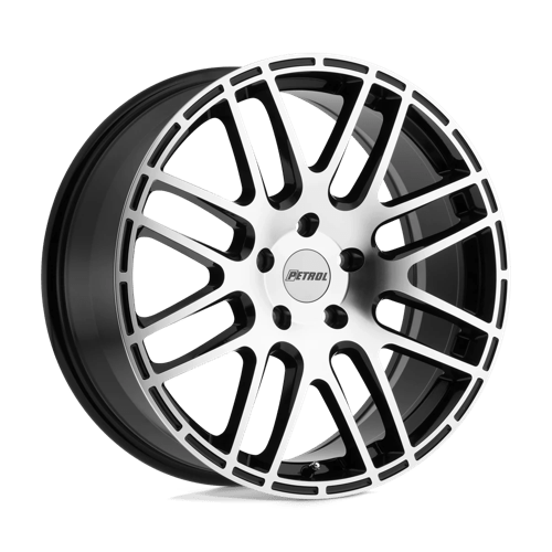 Petrol P6A GLOSS BLACK W/ MACHINED CUT FACE 19X8 5X120 ET +35 CB 76.1