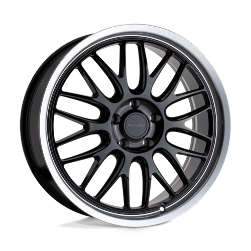 Petrol P4C GLOSS BLACK W/ MACHINED CUT LIP 18X8 5X120 ET +35 CB 76.1