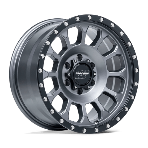 Pro Comp Alloys PA34 ROCKWELL MATTE GRAPHITE W/ BLACK LIP 17X8.5 5X5.0 ET +0 CB 71.5