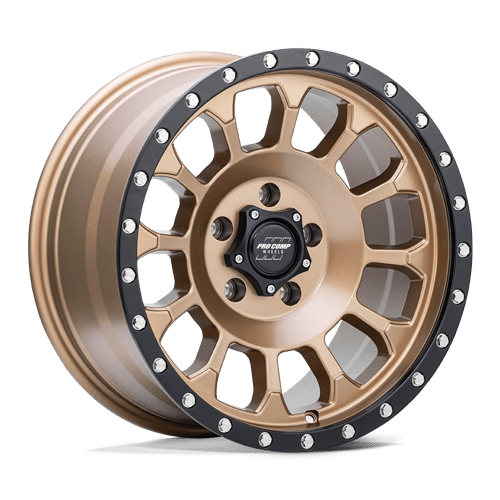 Pro Comp Alloys PA34 ROCKWELL MATTE BRONZE W/ BLACK LIP 17X8.5 5X5.0 ET +0 CB 71.5