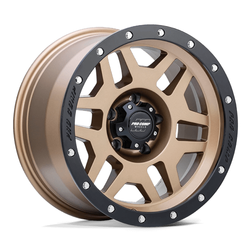 Pro Comp Alloys PA41 PHASER MATTE BRONZE W/ BLACK LIP 17X9 5X5.0 ET -6 CB 83.06
