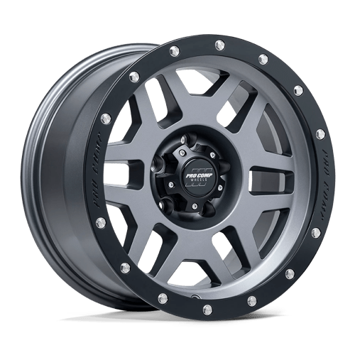 Pro Comp Alloys PA41 PHASER MATTE GRAPHITE W/ BLACK LIP 17X9 5X5.0 ET -6 CB 83.06