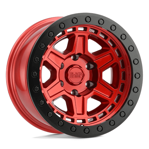 Black Rhino Hard Alloys RENO CANDY RED W/ BLACK RING 20X9.5 6X4.5 ET +18 CB 76.1