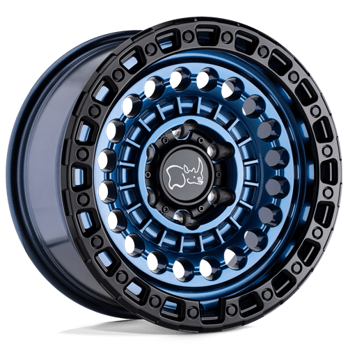 Black Rhino Hard Alloys SENTINEL COBALT BLUE W/ BLACK RING 17X8.5 6X5.5 ET -10 CB 112.1