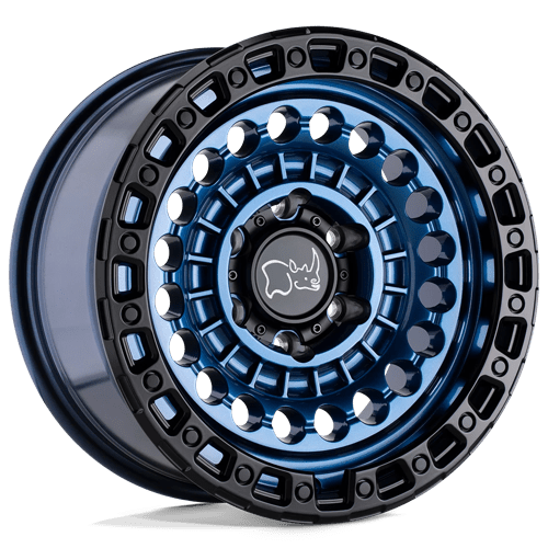 Black Rhino Hard Alloys SENTINEL COBALT BLUE W/ BLACK RING 17X8.5 5X5.0 ET -18 CB 71.5