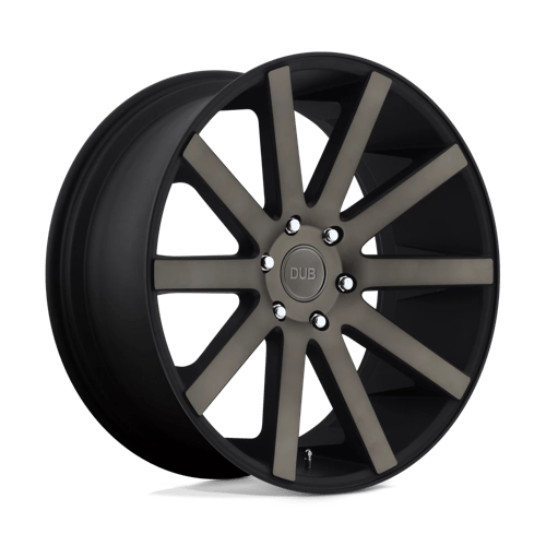 DUB 1PC S121 SHOT CALLA MATTE BLACK DOUBLE DARK TINT 24X10 6X5.5 ET +20 CB 106.1