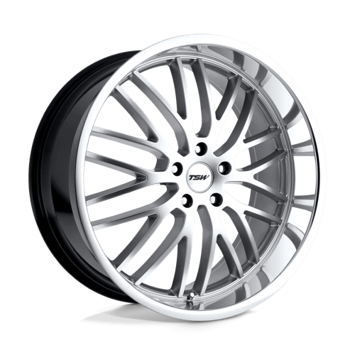 TSW SNETTERTON HYPER SILVER W/ MIRROR CUT LIP 17X8 5X110 ET +40 CB 72.1
