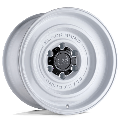 Black Rhino Hard Alloys SOLID GLOSS WHITE 17X9.5 6X5.5 ET -12 CB 112.1