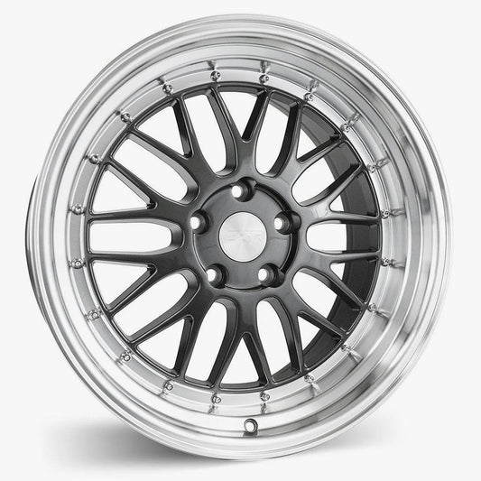 18X10.5 5X110 (CUSTOM DRILL) +22 72.56 GUNMETAL MACHINE LIP SR05 80551422 SR05GM-ML 5X110