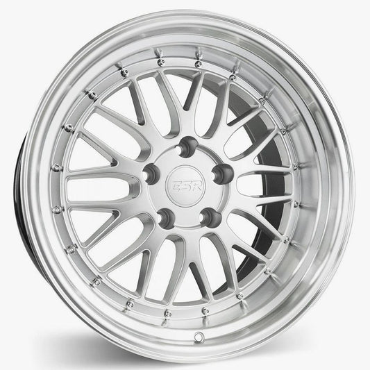 17X8.5 5X110 (CUSTOM DRILL) +30 72.56 HYPER SILVER MACHINE LIP SR05 78551430 SR05HS-ML 5X110